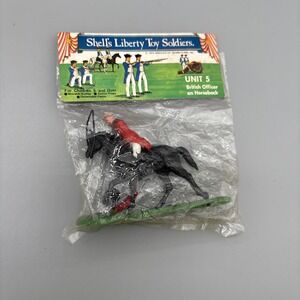 Unit 5 Shell's Liberty Toy Soldiers 1972 NEW British Officer on Horseback